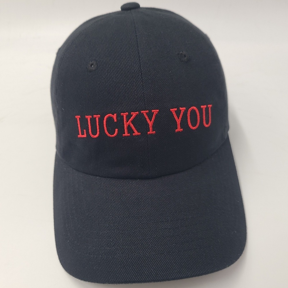 Vintage Lucky You Movie Promo Hat Adjustable 2007 Romance Poker Black Red Cotton
